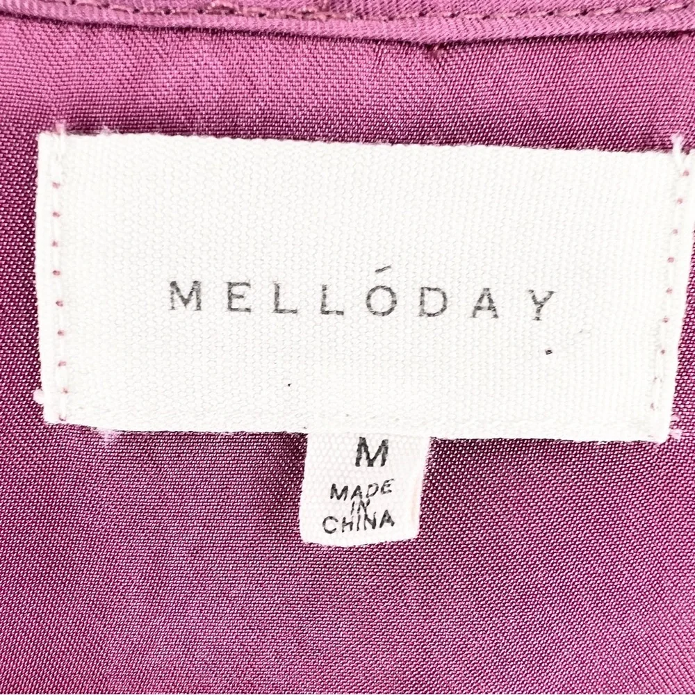 Anthropologie Melloday Short Trench Jacket Medium Dusty Rose Roll Tab Tie Waist - Picture 15 of 16